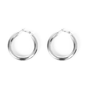 Chunky silver hoops
